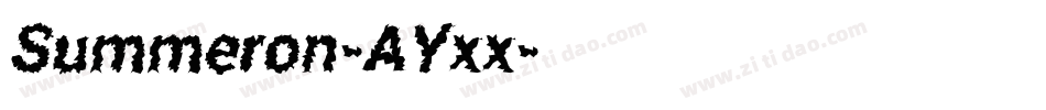 Summeron-AYxx字体转换