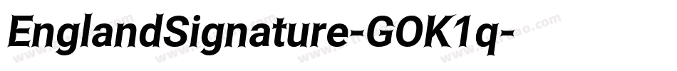 EnglandSignature-GOK1q字体转换