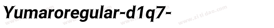Yumaroregular-d1q7字体转换