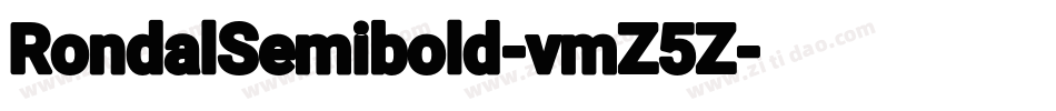 RondalSemibold-vmZ5Z字体转换