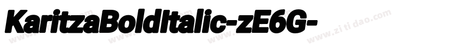 KaritzaBoldItalic-zE6G字体转换