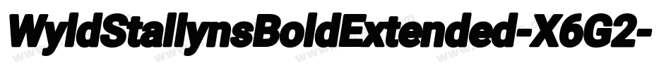 WyldStallynsBoldExtended-X6G2字体转换