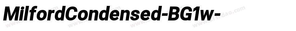 MilfordCondensed-BG1w字体转换