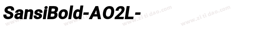 SansiBold-AO2L字体转换