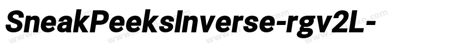 SneakPeeksInverse-rgv2L字体转换