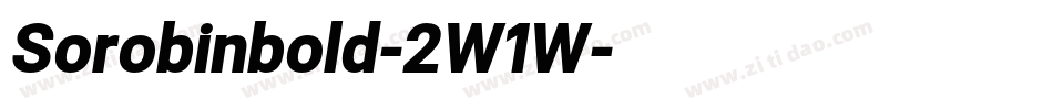 Sorobinbold-2W1W字体转换