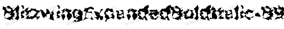 BlitzwingExpandedBoldItalic-B9q5字体转换