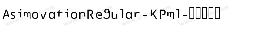 AsimovationRegular-KPml字体转换