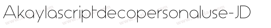 Akaylascriptdecopersonaluse-JD1M字体转换