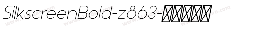 SilkscreenBold-z863字体转换