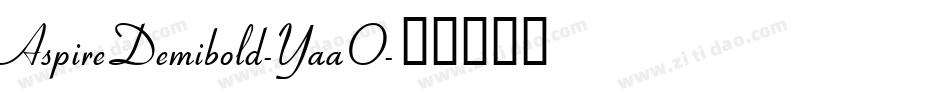 AspireDemibold-YaaO字体转换