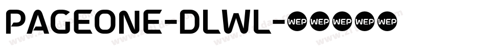 Pageone-dLWl字体转换