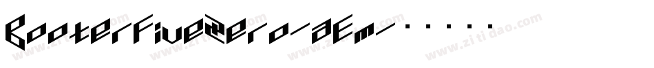 BooterFiveZero-aEm字体转换