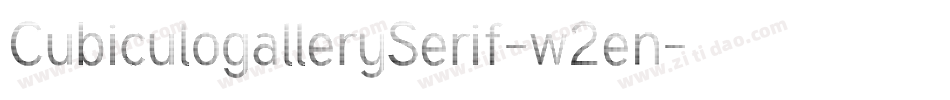 CubiculogallerySerif-w2en字体转换
