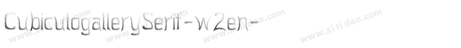 CubiculogallerySerif-w2en字体转换
