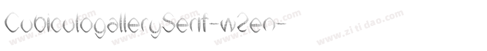 CubiculogallerySerif-w2en字体转换