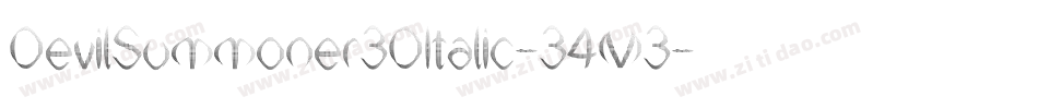 DevilSummoner3DItalic-34M3字体转换