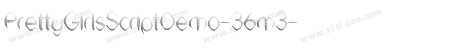 PrettyGirlsScriptDemo-36m3字体转换 PrettyGirlsScriptDemo-36m3字体转换