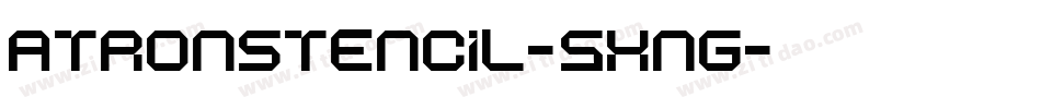 AtronStencil-5XnG字体转换