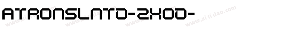 Atronslntd-zXoD字体转换