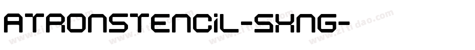 AtronStencil-5XnG字体转换