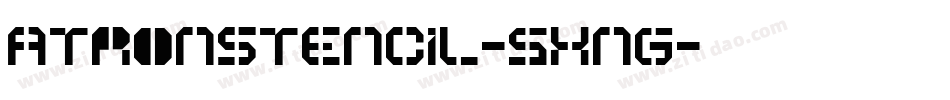 AtronStencil-5XnG字体转换