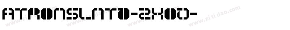 Atronslntd-zXoD字体转换