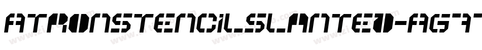 Atronstencilslanted-AG77字体转换