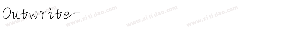 Outwrite字体转换