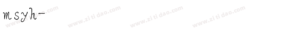 msyh字体转换