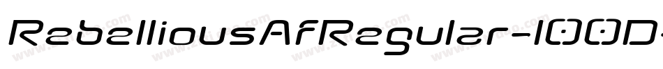 RebelliousAfRegular-l00D字体转换