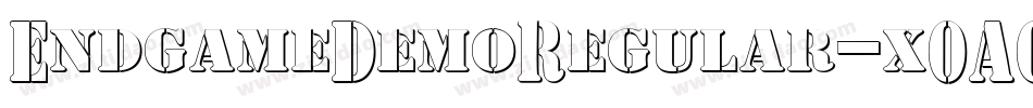 EndgameDemoRegular-x0A0字体转换