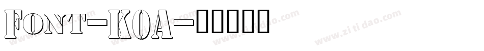 Font-K0A字体转换
