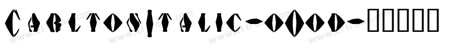 CarltonItalic-oOod字体转换