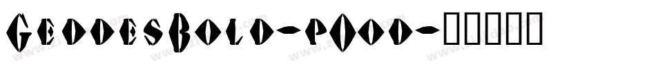 GeddesBold-pOod字体转换