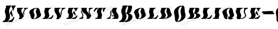 EvolventaBoldOblique-65y1字体转换