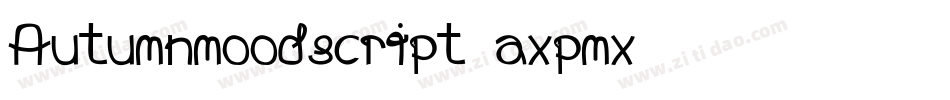 Autumnmoodscript-axpmx字体转换