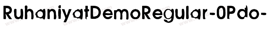RuhaniyatDemoRegular-0Pdo字体转换