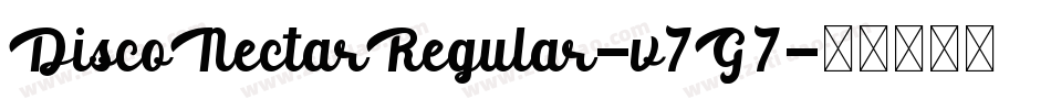 DiscoNectarRegular-v7G7字体转换