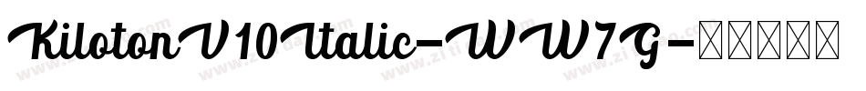KilotonV10Italic-WW7G字体转换