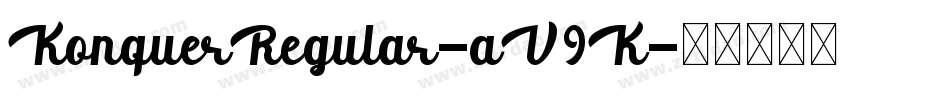 KonquerRegular-aV9K字体转换