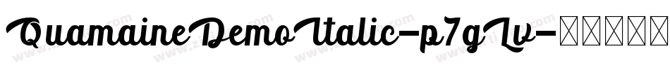 QuamaineDemoItalic-p7gLv字体转换