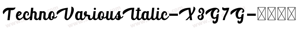 TechnoVariousItalic-X3G7G字体转换