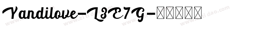 Yandilove-L3E7G字体转换