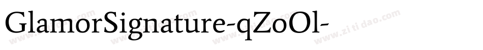 GlamorSignature-qZoOl字体转换