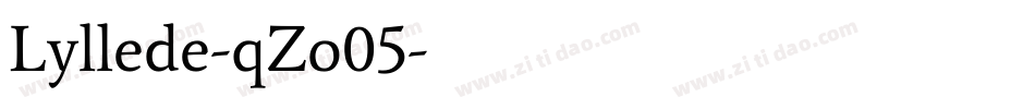 Lyllede-qZo05字体转换