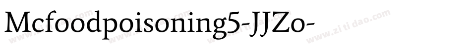 Mcfoodpoisoning5-JJZo字体转换