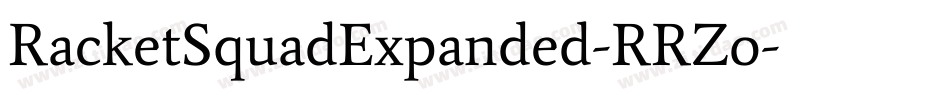 RacketSquadExpanded-RRZo字体转换