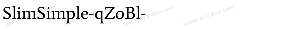SlimSimple-qZoBl字体转换