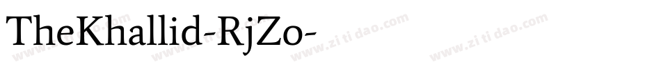 TheKhallid-RjZo字体转换